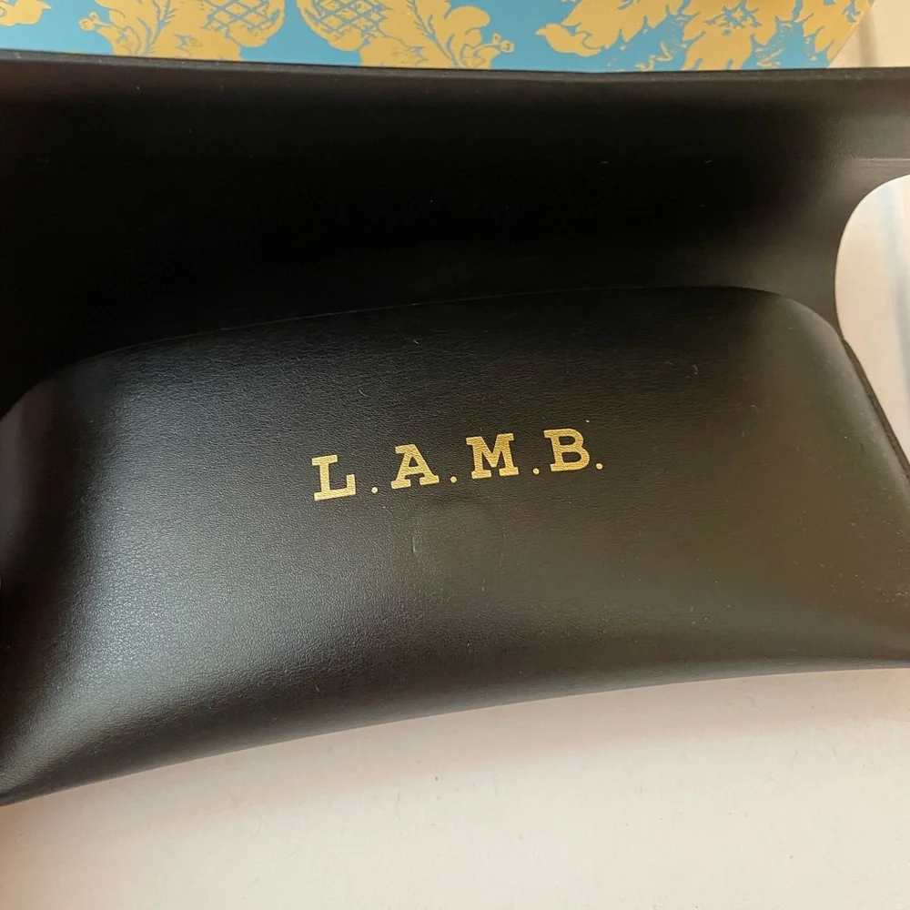 L.A.M.B. Black and Gray Patterned Eyeglasses with Case and cloth - Picture 9 of 10
